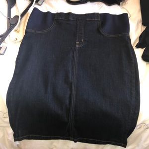 Seventwo denim stretch waist skirt